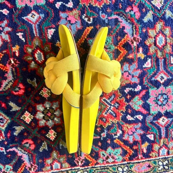 ROTHY'S Bubble Slide Slip-On Sandals Women’s Size 12.5 Canary Yellow Retired - Picture 12 of 14